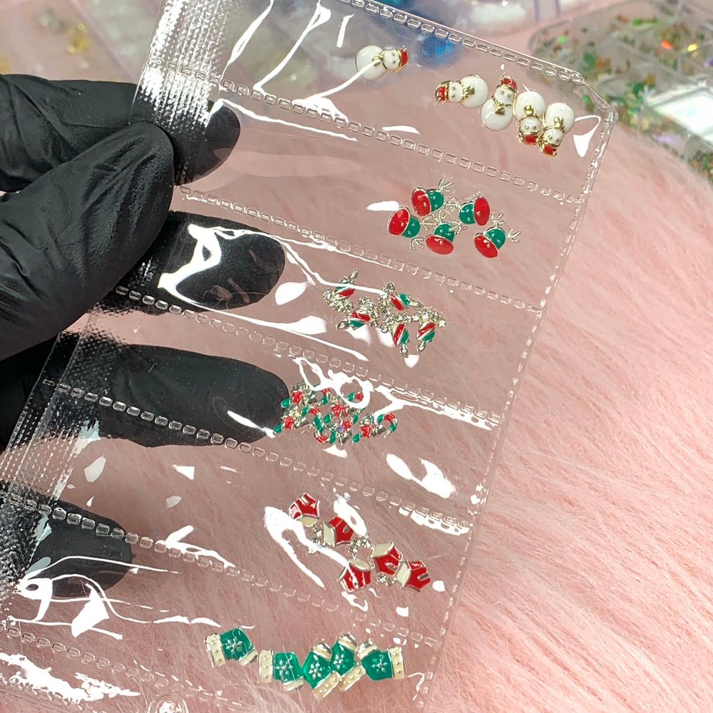 Christmas nail charms socks candy snowman - 2