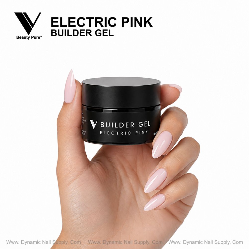 Salon-Perfect Nails with Electric Pink Builder Gel